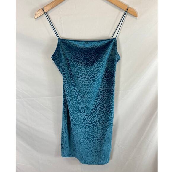 Leith Velour Animal print Mini Dress Size Small Y2K - Picture 1 of 6